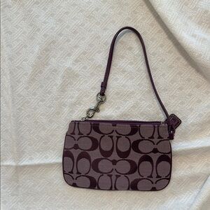 Coach Purple Clutch Wristlet Iconic Design